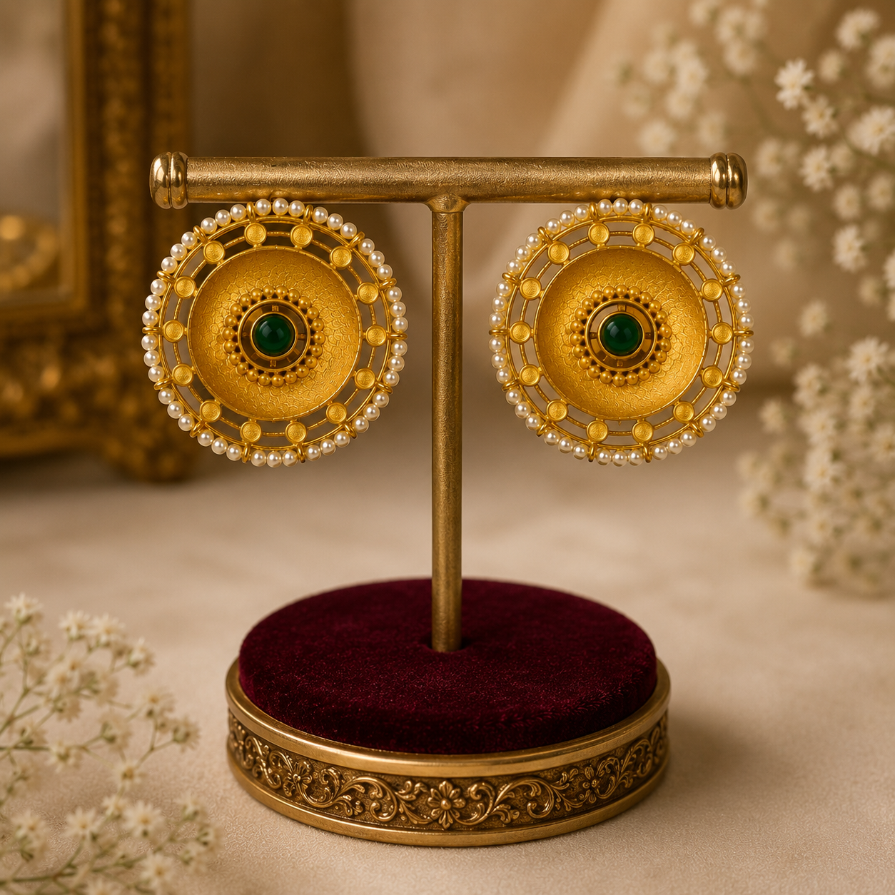 Regal Sunburst Pearl Studs