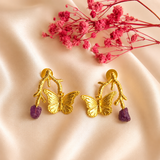 Amethyst Flutter Drops Earrings