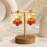 Amber Aura Hoops Earrings