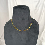 Rainbow Oval Link Necklace – Gold Plated Tourmaline Station Choker
