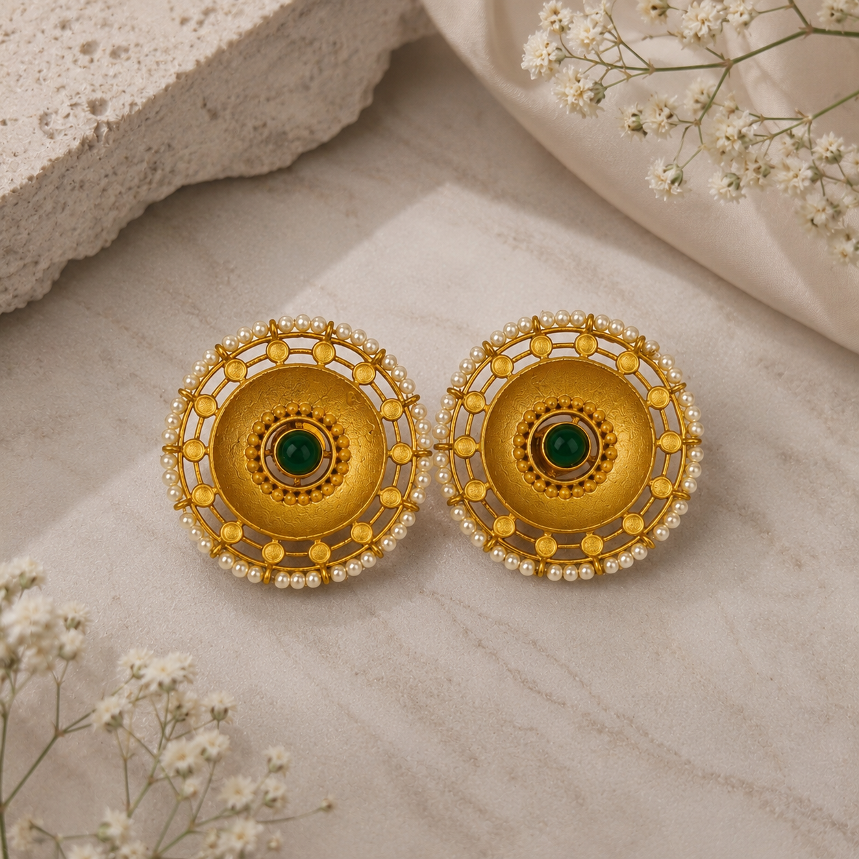 Regal Sunburst Pearl Studs