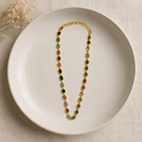 Meridian Continuous Gem Necklace – Gold Plated Tarmuline Station Chain