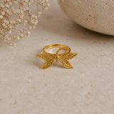 The Monarch Whispering Wing Ring – Gold Plated Brass Filigree Butterfly Ring