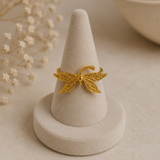 The Monarch Whispering Wing Ring – Gold Plated Brass Filigree Butterfly Ring