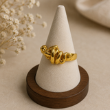 Medusa Serpent Statement Ring – Gold Plated Sculptural Snake Ring