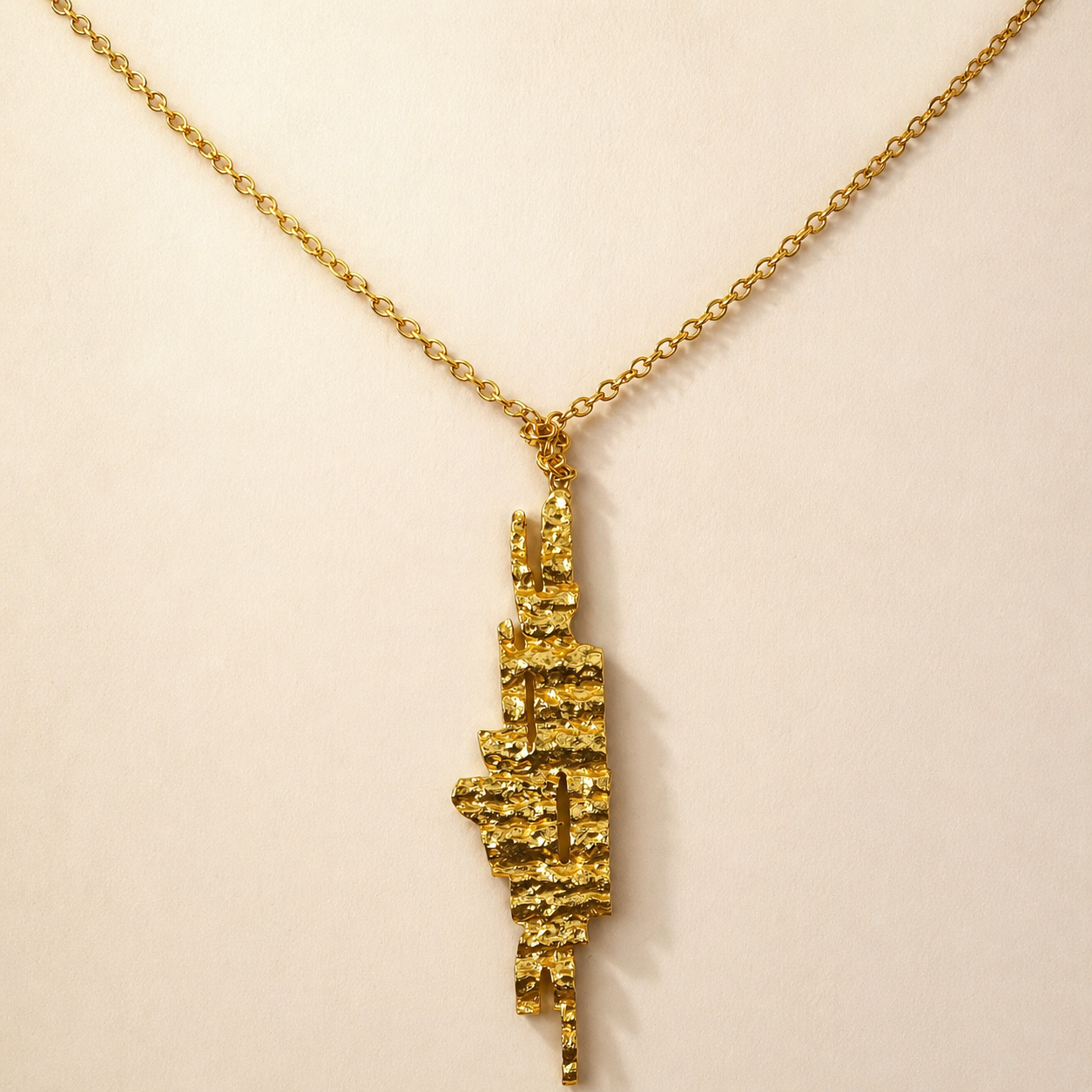 Handmade Brass Pendent Abstract Aura
