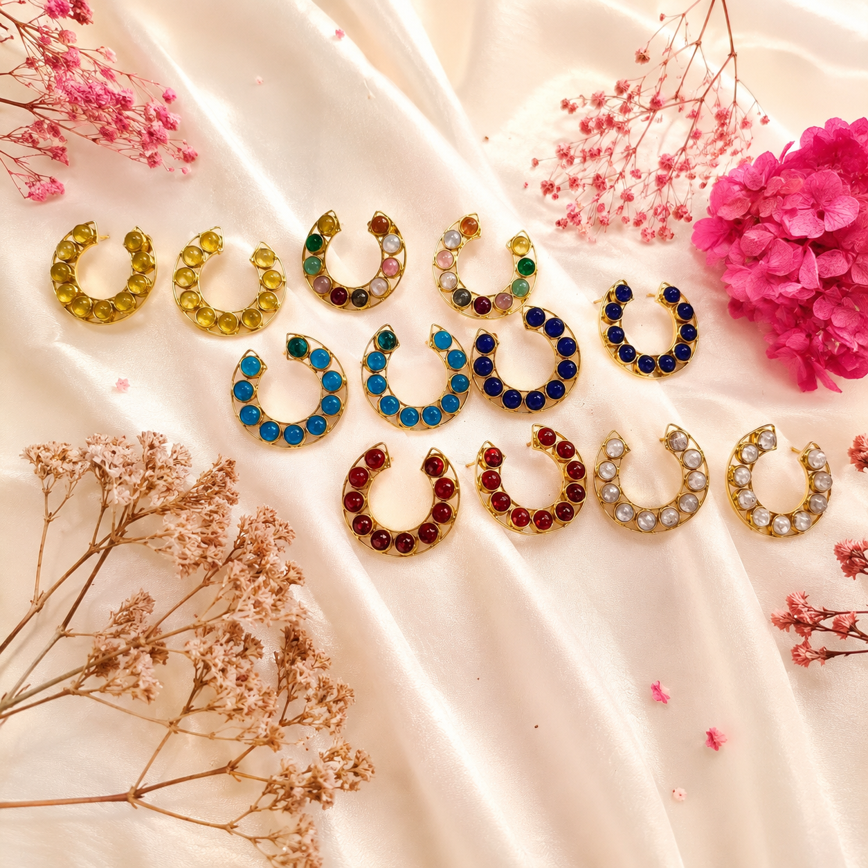 Meher Crescent Hoops Earrings