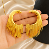 Aurora Fringe Hoops Earrings