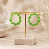 Olive Glow Hoops Earring