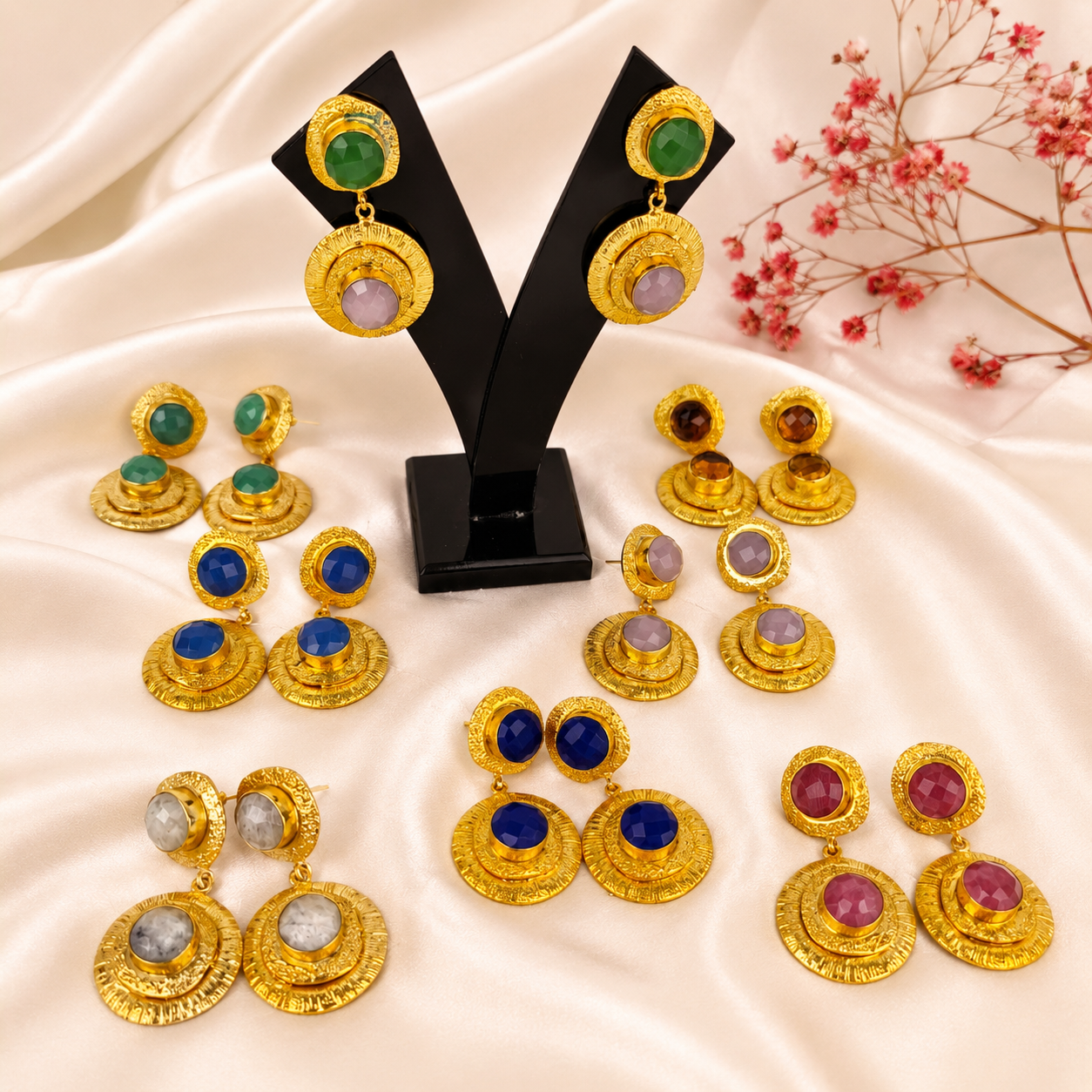 Celeste Gold Drops Earring