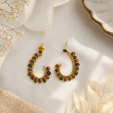 Multicolour Mosaic Crescent Hoops