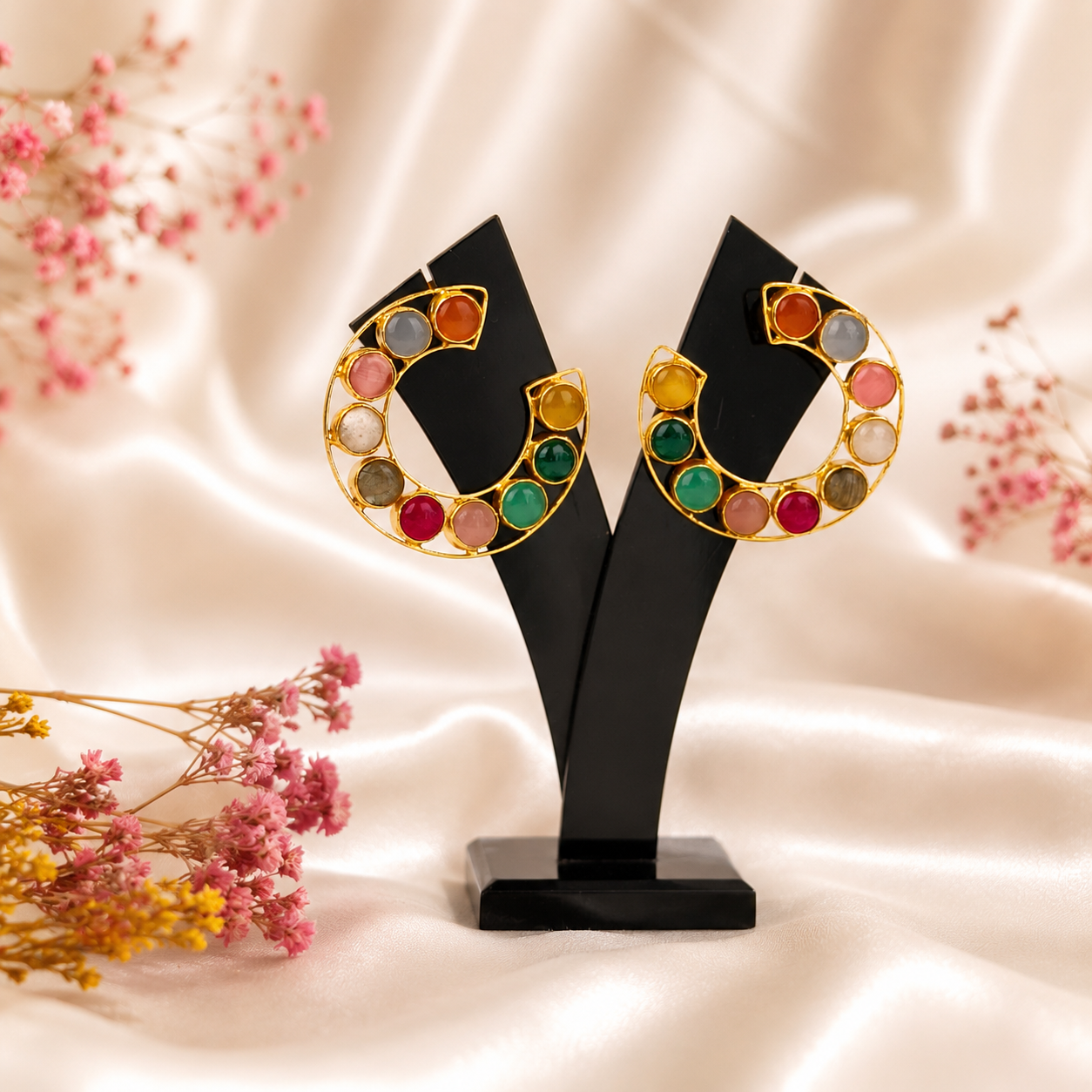 Meher Crescent Hoops Earrings