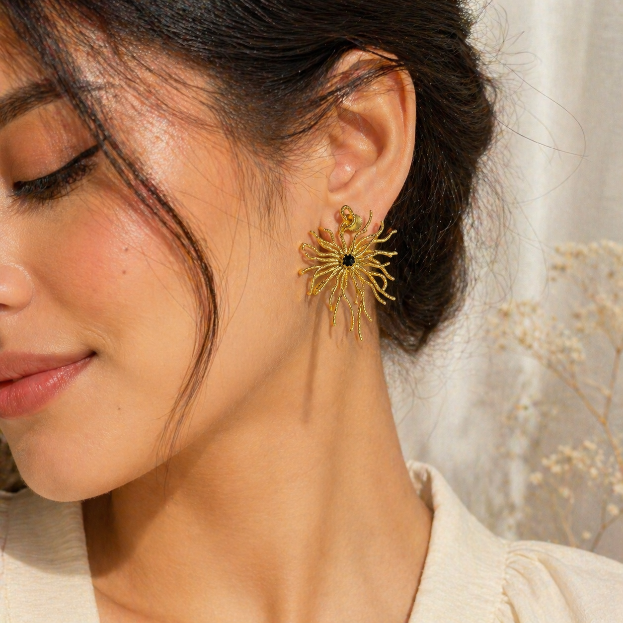 Fossilo stone Earring