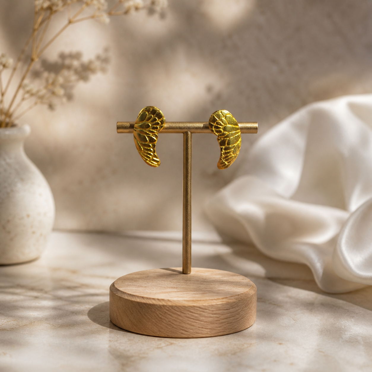 Gilded Seraph Wings Earring