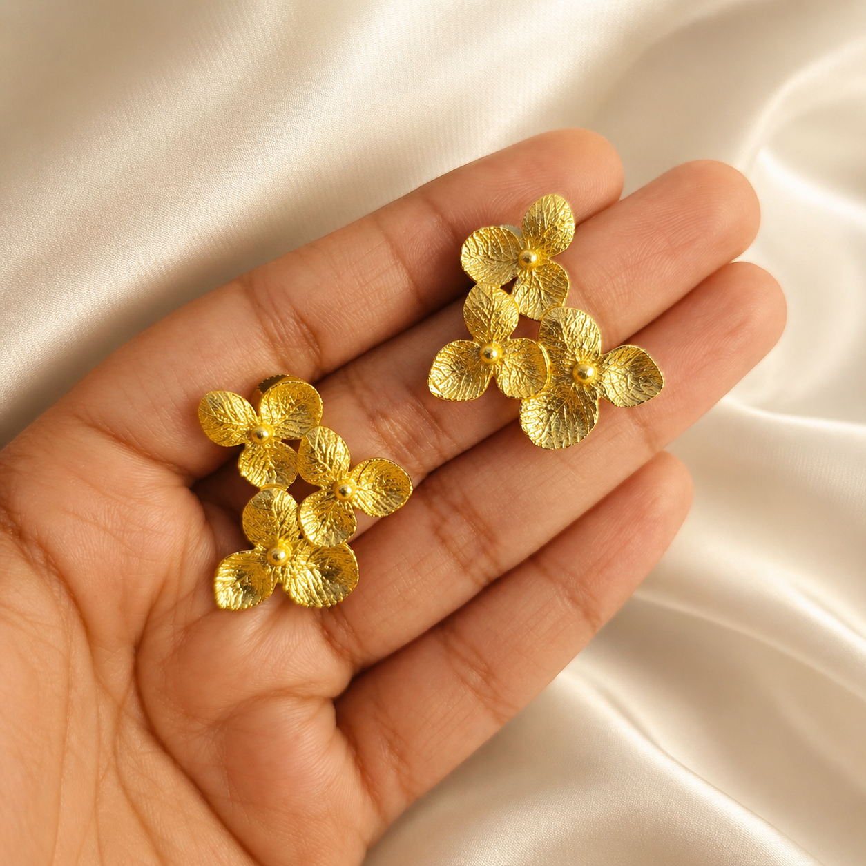 Flora Trio Drops Handmade Earings