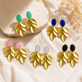 Emerald Leaf Drops Earring