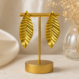 Golden Zephyr Leaves Earrings
