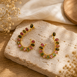 Multicolour Mosaic Crescent Hoops