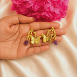 Amethyst Flutter Drops Earrings
